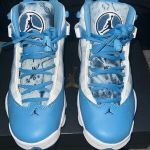 Jordan 6 rings bleached denim, white and light blue